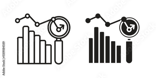 Benchmarking icon for web designs. editable pictogram.