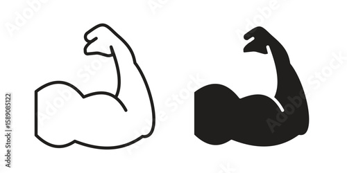 Arm icon for web designs. editable pictogram.