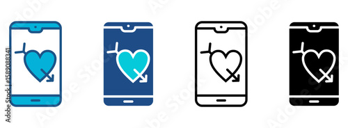 Crush Icon Set With Multiple Styles. Vector Illustration