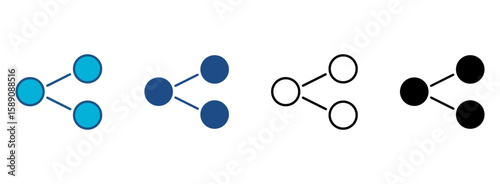 Share Icon Set With Multiple Styles. Vector Illustration