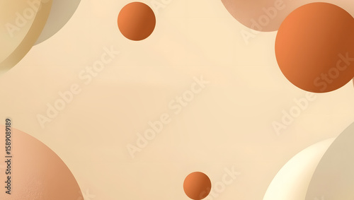 Geometric shapes: Pastel spheres abstract background
