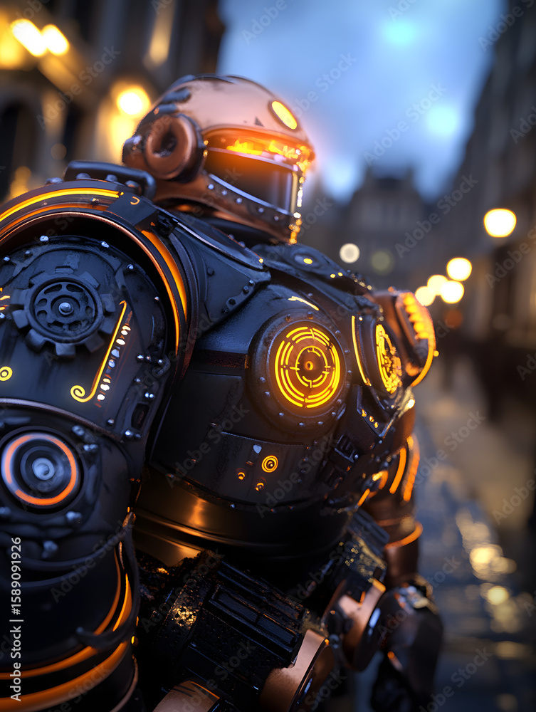 Fototapeta premium Cyberpunk Guardian