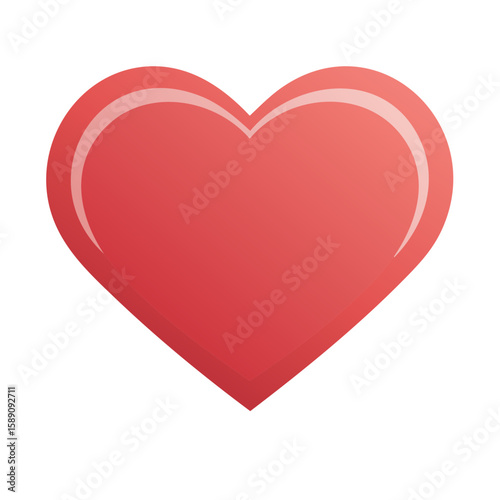 Red heart icon on black background for love romance health concept symbol Valentine