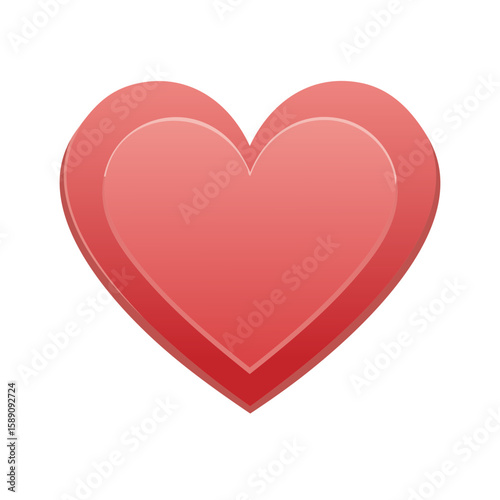 Valentine's Day heart shape symbol of love and romance on a black background for holiday greeting cards and design elements