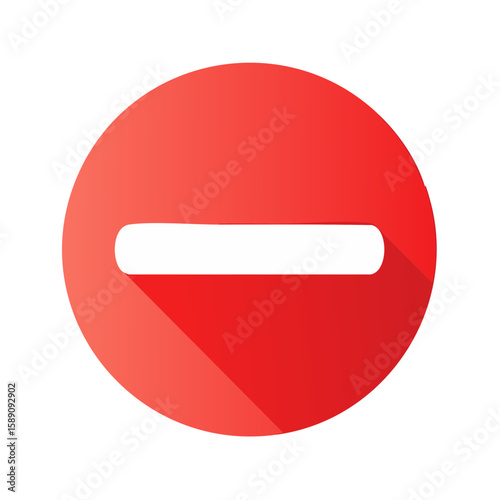 Restriction icon symbol no entry sign round flat stop prohibited concept