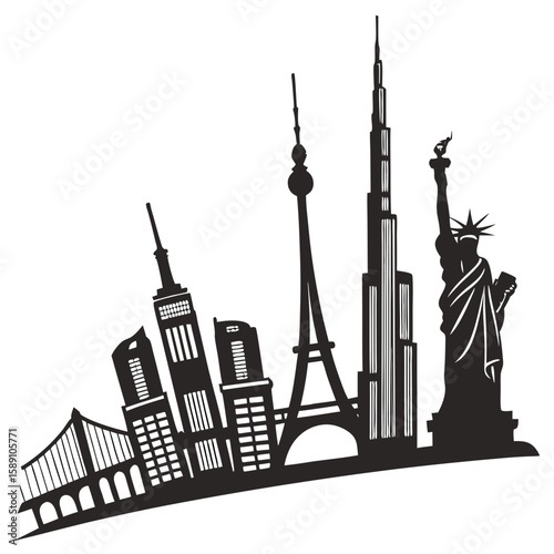 silhouette of the city