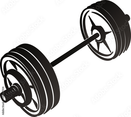 Silhouette of a Barbell