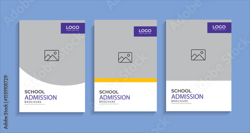 School admission social media post and brochure design. back to school banner design set. Back to school admission promotion banner. school admission template for social media ad.