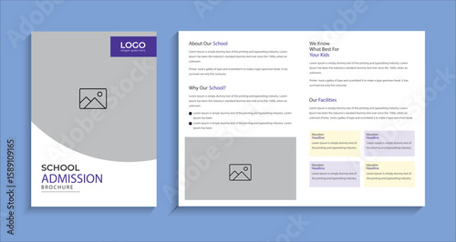 School admission social media post and brochure design. back to school banner design set. Back to school admission promotion banner. school admission template for social media ad.