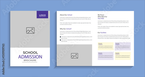School admission social media post and brochure design. back to school banner design set. Back to school admission promotion banner. school admission template for social media ad.