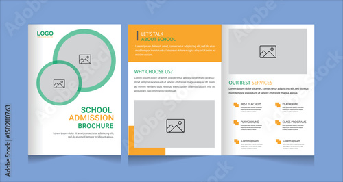 School admission social media post and brochure design. back to school banner design set. Back to school admission promotion banner. school admission template for social media ad.