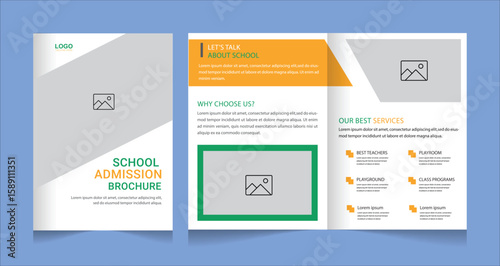 School admission social media post and brochure design. back to school banner design set. Back to school admission promotion banner. school admission template for social media ad.