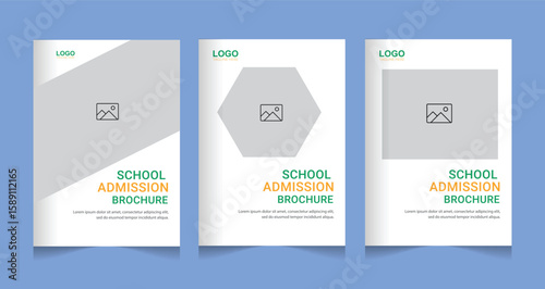 School admission social media post and brochure design. back to school banner design set. Back to school admission promotion banner. school admission template for social media ad.