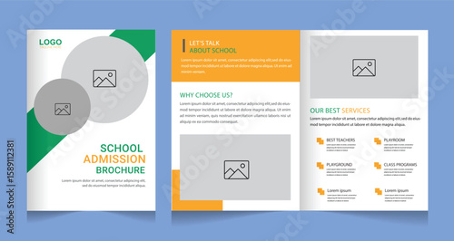School admission social media post and brochure design. back to school banner design set. Back to school admission promotion banner. school admission template for social media ad.