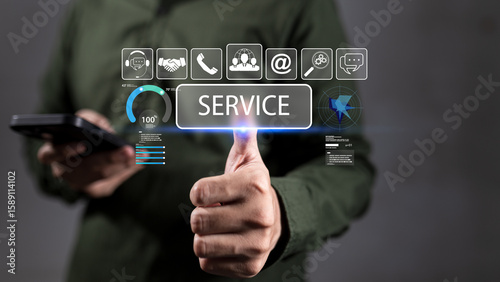 AI digital service delivers global client support, customer service communication, online assistance, executive contact, chat, electronic mail for fast office solution
