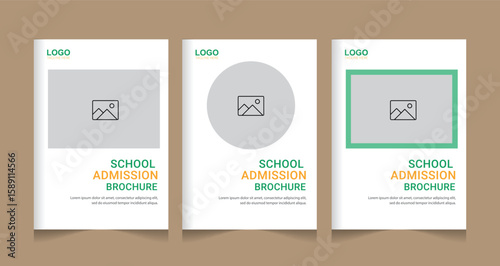School admission social media post and brochure design. back to school banner design set. Back to school admission promotion banner. school admission template for social media ad.