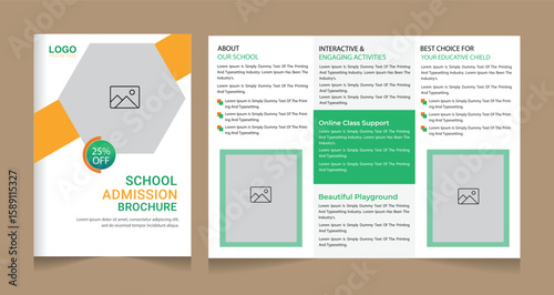 School admission social media post and brochure design. back to school banner design set. Back to school admission promotion banner. school admission template for social media ad.