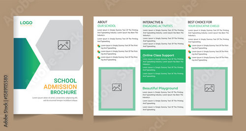 School admission social media post and brochure design. back to school banner design set. Back to school admission promotion banner. school admission template for social media ad.