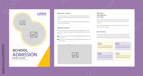 Study ‍admission abroad brochure design banner design. higher education social media post banner design set. school admission promotion banner. school admission template for social media ad.