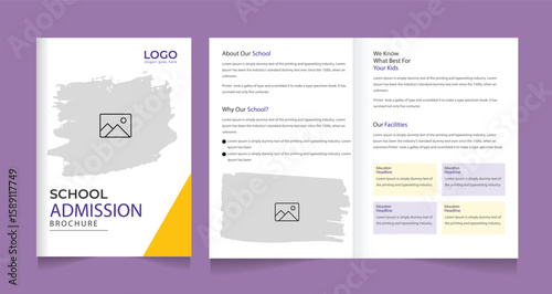 Study ‍admission abroad brochure design banner design. higher education social media post banner design set. school admission promotion banner. school admission template for social media ad.