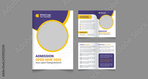 Study ‍admission abroad brochure design banner design. higher education social media post banner design set. school admission promotion banner. school admission template for social media ad.