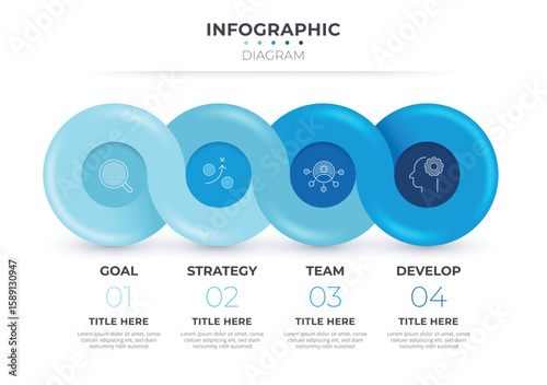 Loop infographic loop circle diagram. Business presentation template.