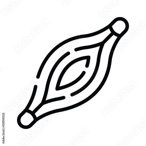 An editable outline icon of muscle anatomy