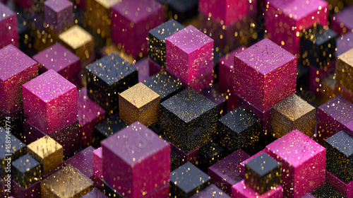 abstract background of colorful cubes