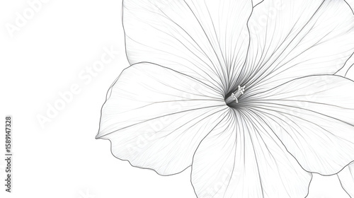 Detailed outline of a flower