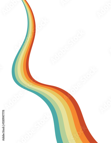 Abstract retro wavy lines wallpaper background.