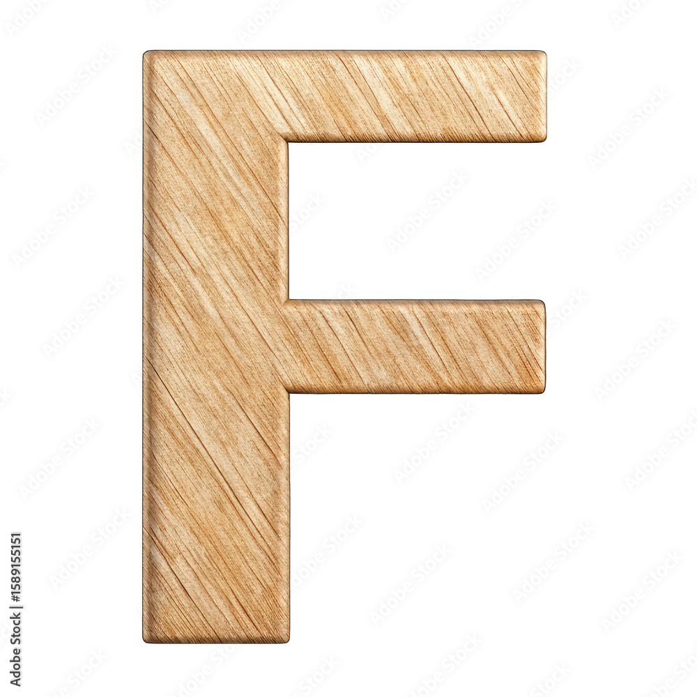 Naklejka premium alphabet letter F