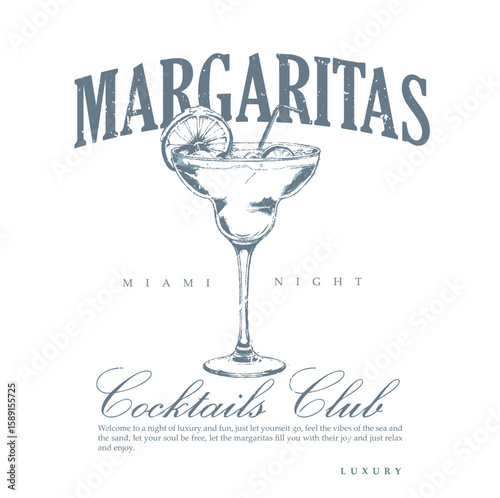 cocktail logo, color silhouette icon