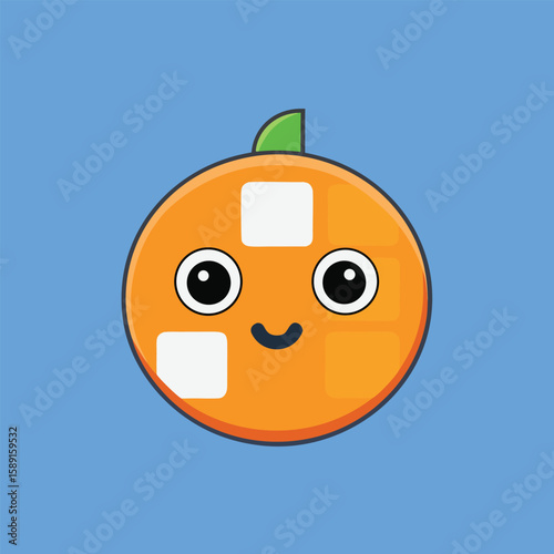 funny orange cartoon character