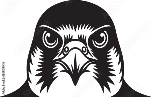 falcon's face  with white background unique design