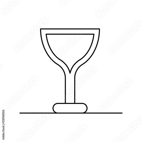glass line icon with white background vector stock illustration
