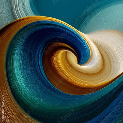Elegant Abstract Art with Swirling Colors and Geometric Shapes – Modern Design Background