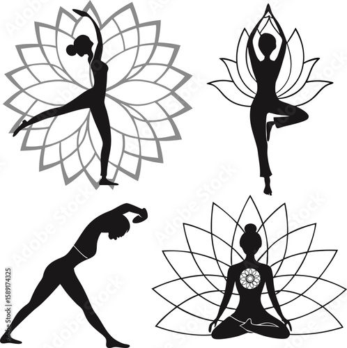 yoga pose silhouette 