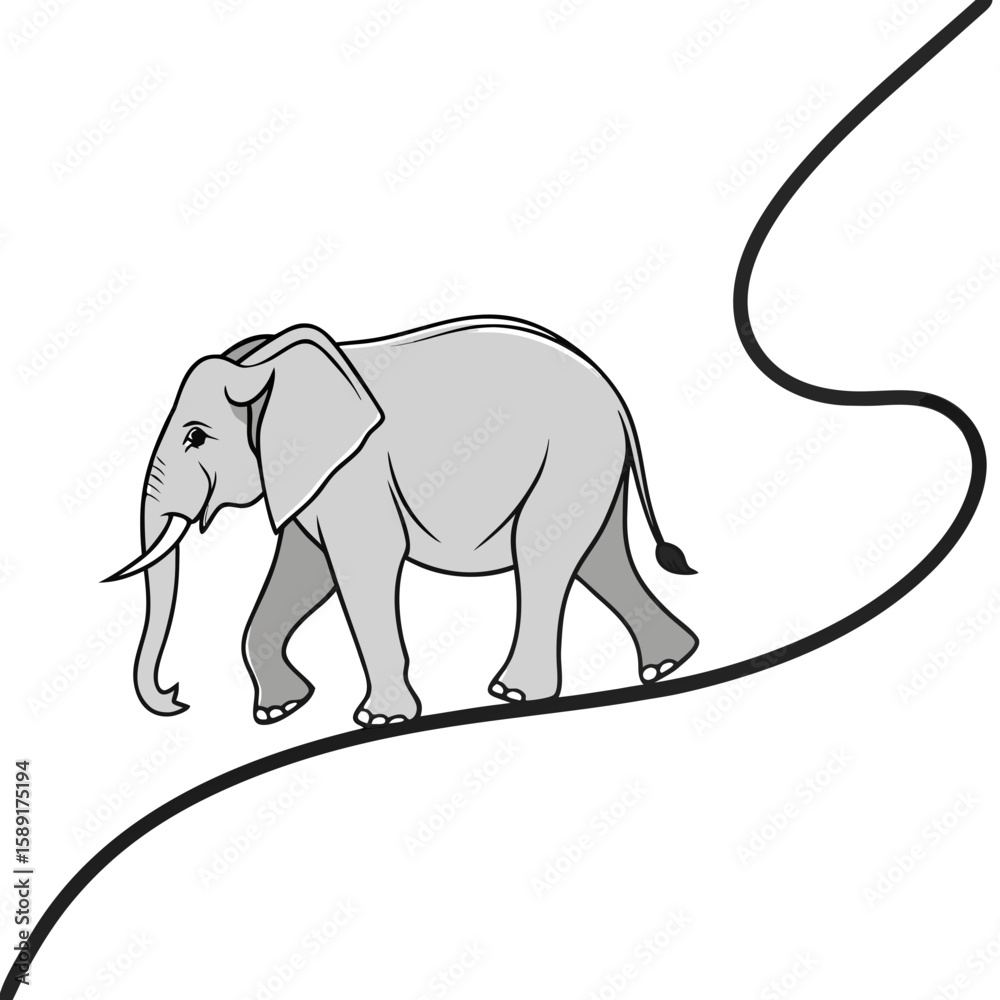 Obraz premium elephant vector illustration