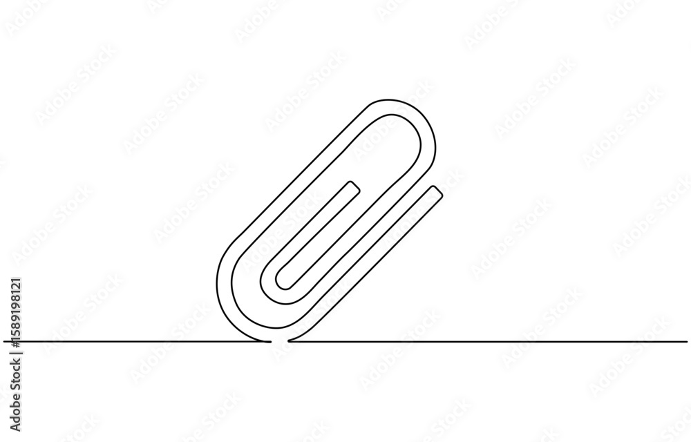 Continuous one line drawing of Paper clip. Single line drawing illustration of Metal paper clip, Note paper pieces vector illustration on isolated background. Sheets of note papers sign business . Continuous one line drawing of Paper clip. Single line drawing illustration of Metal paper clip, Note paper pieces vector illustration on isolated background. Sheets of note papers sign business .