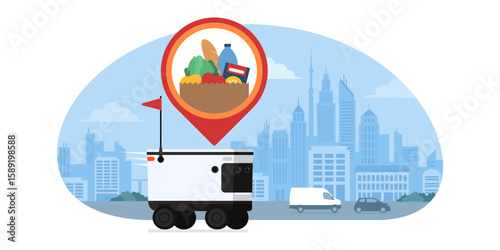 Autonomous robot delivering food and groceries at home