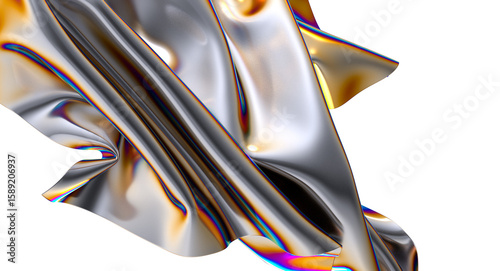 Shimmering iridescent fabri...