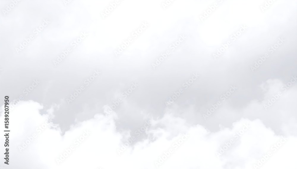 Fototapeta premium Blue sky filled with fluffy white clouds on a bright and clear day