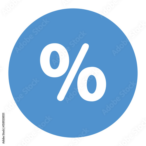 Percentage discount offer sale promotion marketing sign symbol graphic element for business and finance