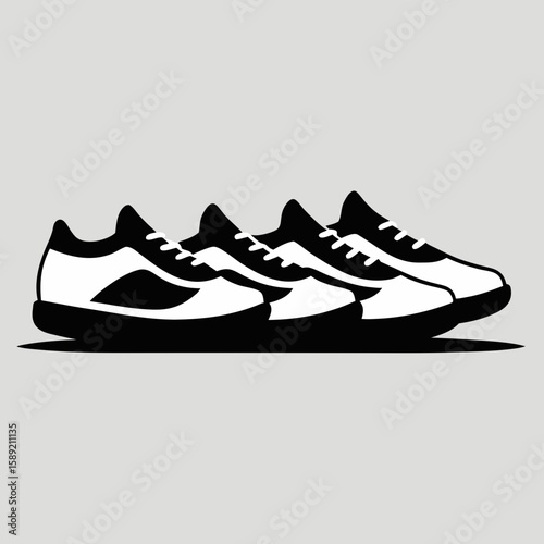 Black and white running shoes sneakers footwear