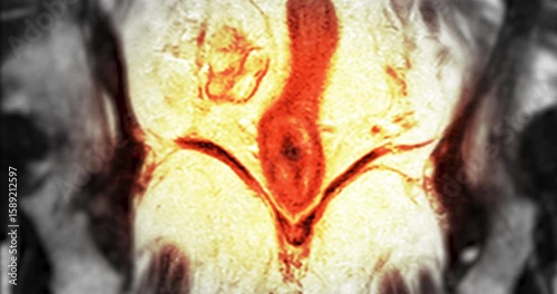 MRI scan reveals an enlarged prostate gland, a possible indicator of prostate cancer. Explore the critical signs and how MRI can assist in early detection.