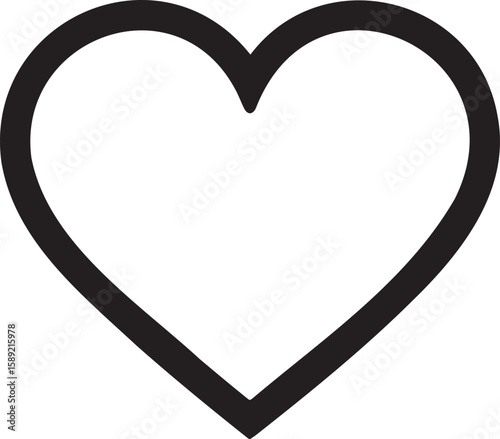 Heart Wishlist icon vector illustration isolated On Transparent Background