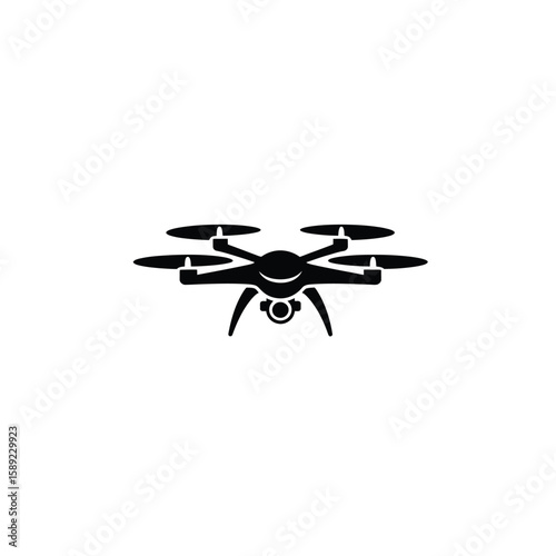 Modern quadcopter drone with camera for aerial photography and videography