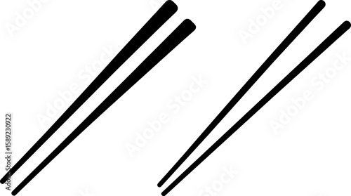 Two set of chopsticks vector art, chopsticks art, chopsticks vector art design, Vector of modern chopsticks art, chopsticks isolated