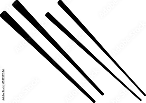 Two set of chopsticks vector art, chopsticks art, chopsticks vector art design, Vector of modern chopsticks art, chopsticks isolated