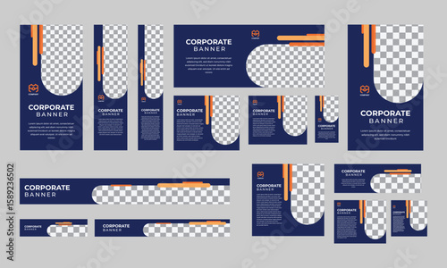 corporate banner template design set layout. business advertising set design banner template.